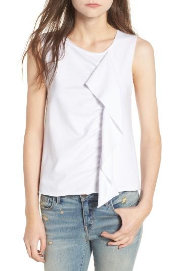 Women's Hinge Asymmetrical Ruffle Top, Size - White