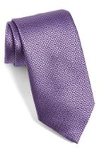 Men's Ermenegildo Zegna Geometric Silk Tie, Size - Purple