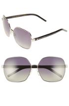 Women's Marc Jacobs 61mm Oversized Sunglasses - Palladium/ Black