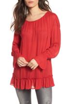 Women's Hinge Tie Back Tunic, Size - Red