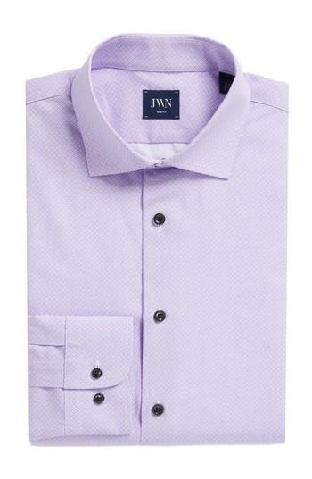 Men's John W. Nordstrom Trim Fit Geometric Dress Shirt .5 - Purple