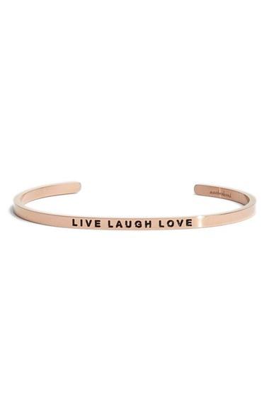 Women's Mantraband 'live Laugh Love' Cuff