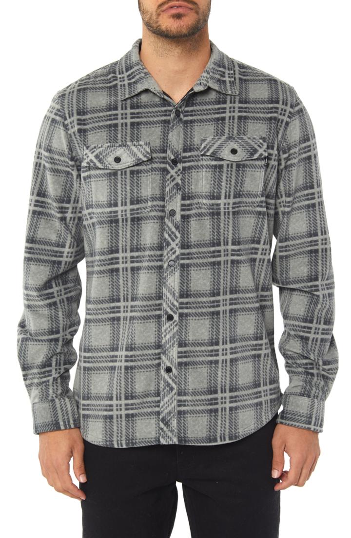 Men's O'neill Glacier Ridge Long Sleeve Shirt, Size - Grey