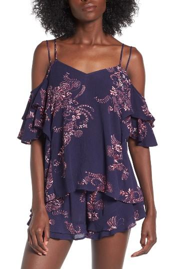Women's Sun & Shadow Cold Shoulder Top