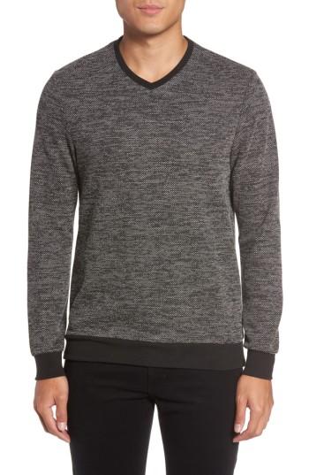 Men's Vince Camuto Trim Fit Melange Knit Pullover, Size - Black