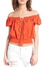 Women's Astr Reyna Off The Shoulder Blouse - Red