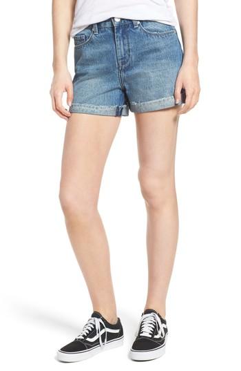 Women's Blanknyc High Waist Denim Mom Shorts - Blue