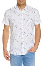 Men's Kahala Swim School Standard Fit Linen Blend Camp Shirt - White
