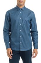 Men's Good Man Brand Mosaic Dot Slim Fit Sport Shirt, Size - Blue