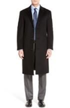 Men's Hart Schaffner Marx Sheffield Classic Fit Wool & Cashmere Overcoat R - Black