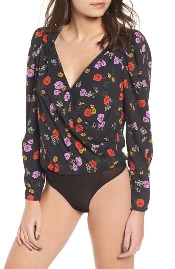 Women's Astr The Label Wrap Bodysuit - Black