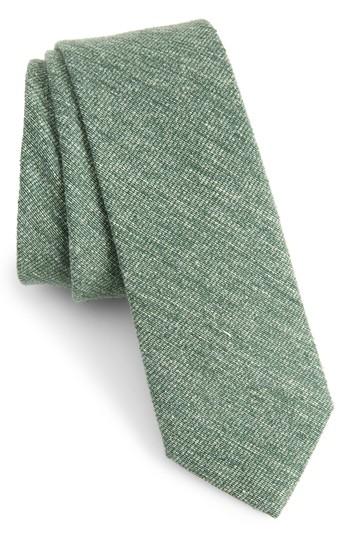 Men's The Tie Bar West Ridge Silk Skinny Tie, Size - Green
