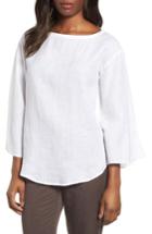 Women's Eileen Fisher Woven Organic Linen Top, Size - White