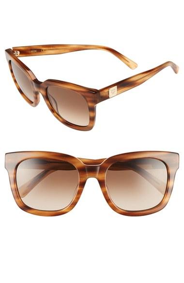 Women's Mcm 54mm Retro Sunglasses - Striped Cognac
