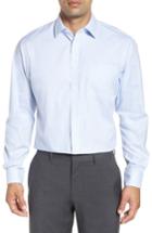 Men's Nordstrom Men's Shop Traditional Fit Non-iron Stripe Dress Shirt 34/35 - Blue