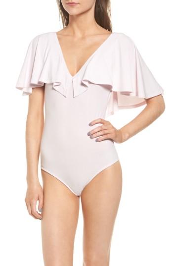 Women's Leith Cape Overlay Bodysuit - Pink