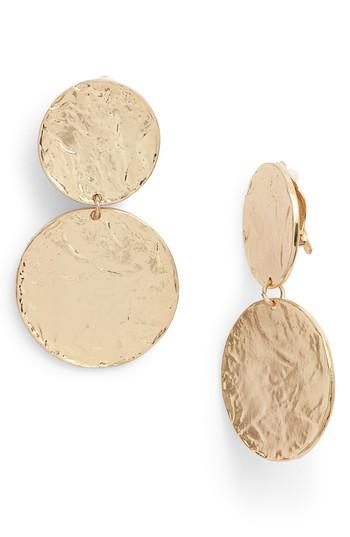 Women's Karine Sultan Aimee Large Disc Clip Earrings