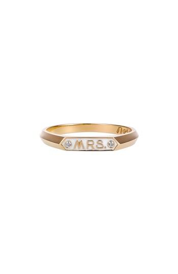 Women's Nora Kogan Mrs. Signet Enamel Ring