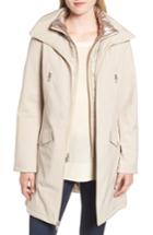 Women's Kenneth Cole New York Raincoat With Quilted Bib Lining - Beige