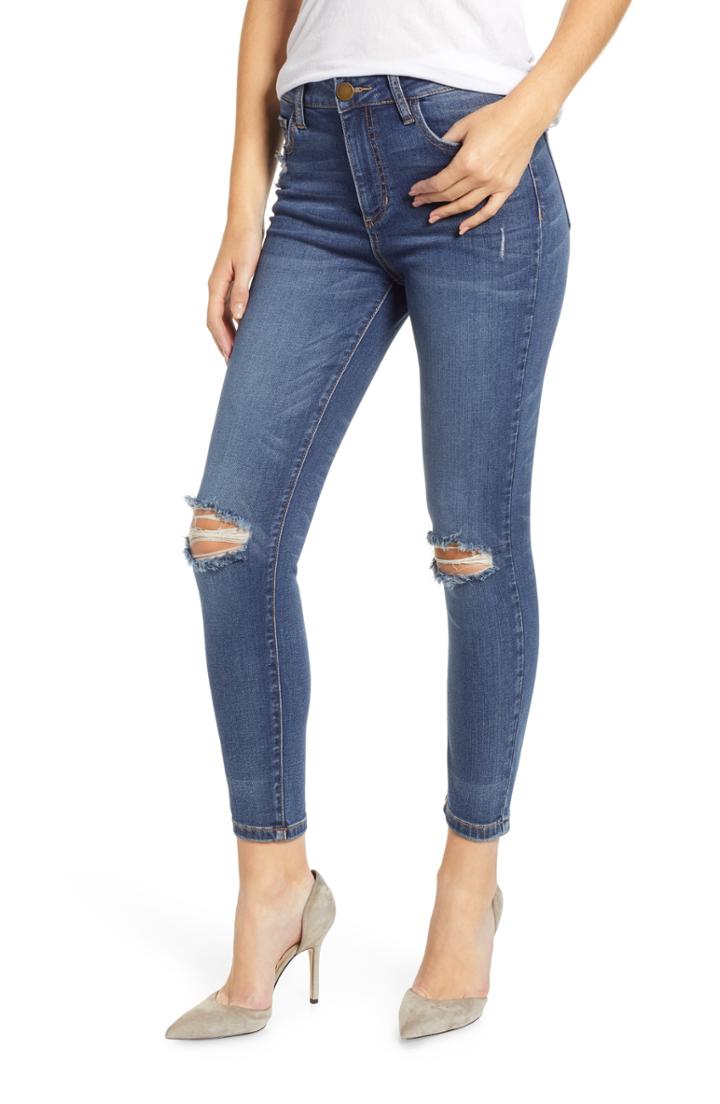 Women's Prosperity Denim Ripped High Waist Skinny Jeans