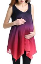 Women's Kimi & Kai Adara Asymmetrical Maternity Top - Purple