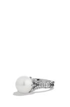 Women's David Yurman 'starburst' Pearl Ring With Diamonds