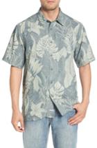 Men's Quiksilver Waterman Collection Jungle Thinking Sport Shirt - Green