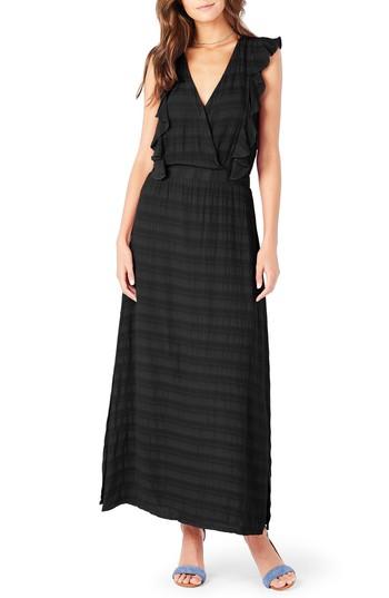 Women's Michael Stars Ruffle Maxi Dress - Black