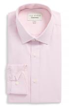 Men's Ted Baker London Hodge Trim Fit Solid Dress Shirt .5 32/33 - Pink