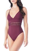 Women's Kenneth Cole Weave Your Own Way One-piece Swimsuit - Burgundy
