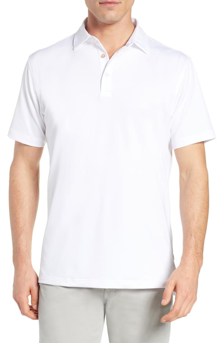 Men's Peter Millar Sean Regular Fit Stretch Jersey Polo - White