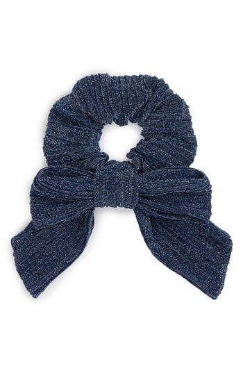 New Friends Colony Studio 54 Bow Scrunchie, Size - Blue