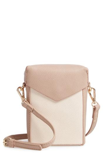 Jules Kae Tabitha Faux Leather Crossbody Bag - Beige