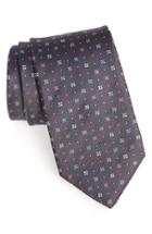 Men's Eton Floral Silk Tie, Size - Grey