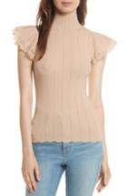 Women's Rebecca Taylor Lace Trim Pointelle Top - Pink