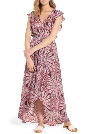 Women's Ella Moss Mosaic Wrap Dress - Burgundy