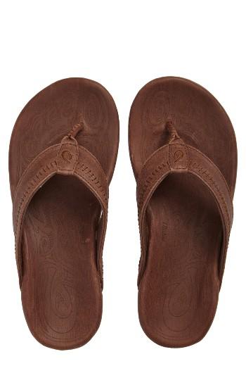 Men's Olukai 'hiapo' Flip Flop M - Brown