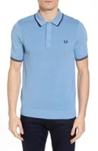 Men's Fred Perry Tipped Pique Polo - Blue