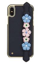 Kate Spade New York Floral Hand Strap Stand Iphone X Case - Black