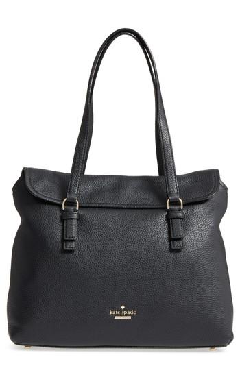 Kate Spade New York Jackson Street Arietta Pebbled Leather Tote - Black