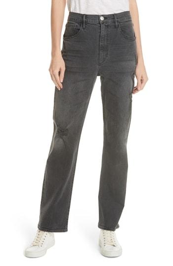 Women's 3x1 Nyc Addie Distressed Loose Fit Jeans - Black