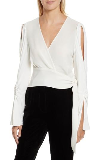 Women's 3.1 Phillip Lim Slit Sleeve Silk Blouse - White