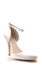 Women's Shoes Of Prey Ankle Strap D'orsay Pump .5 D - White