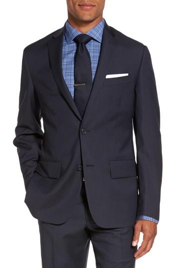 Men's Nordstrom Men's Shop Classic Fit Solid Wool Sport Coat R - Blue