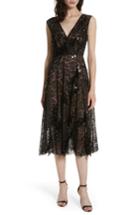Women's Tracy Reese Lace Fit & Flare Midi Dress - Black