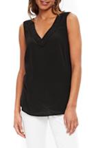 Women's Wallis Embroidered V-neck Tank Us / 16 Uk - Black