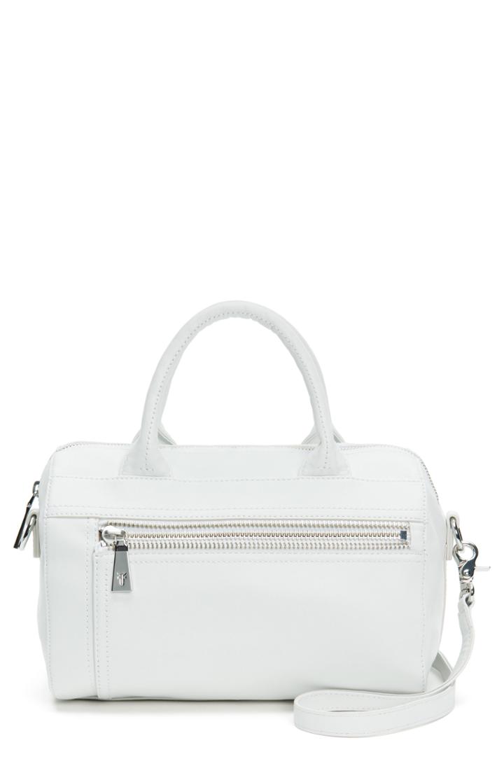 Frye Lena Lambskin Leather Satchel - White