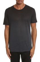 Men's John Varvatos Collection Dip Dyed Linen T-shirt - Black
