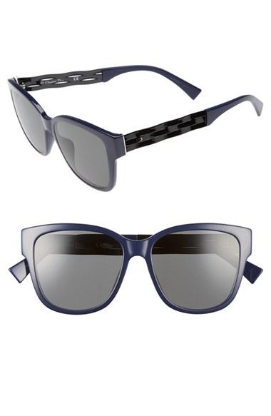 Women's Dior Ribbon 55mm Sunglasses - Blue/ Black