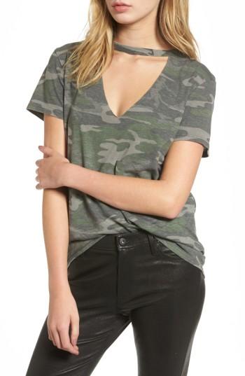 Women's Pam & Gela Cutout V-neck Tee, Size - Green